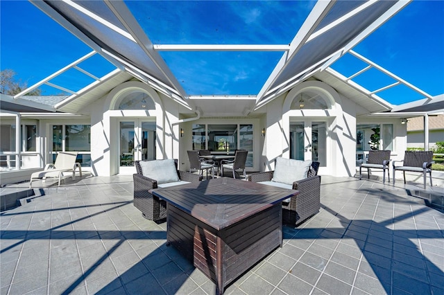 view of patio with french doors