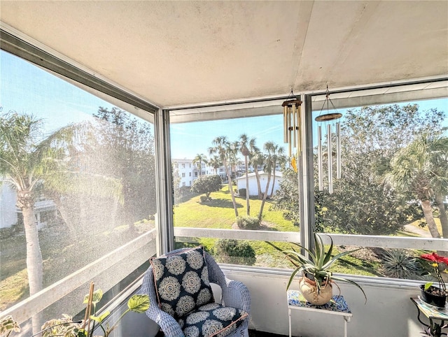 view of sunroom