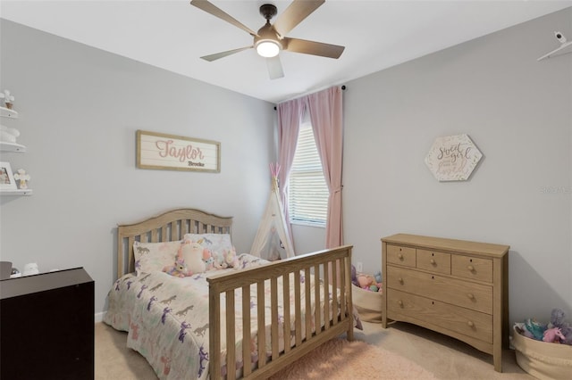 5035 Seafoam Trl, Bradenton, FL 34211 - bedroom featuring carpet floors and ceiling fan