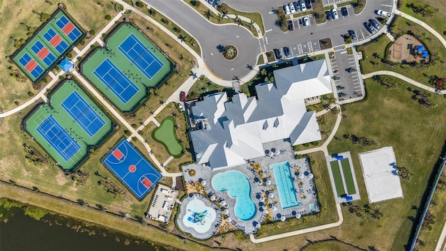 5035 Seafoam Trl, Bradenton, FL 34211 - bird's eye view of a pool