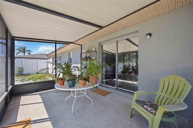 view of sunroom / solarium