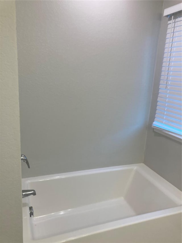 bathroom featuring a washtub