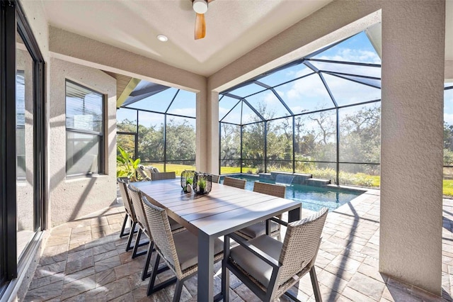 view of sunroom