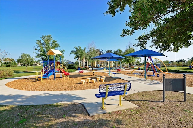 view of jungle gym