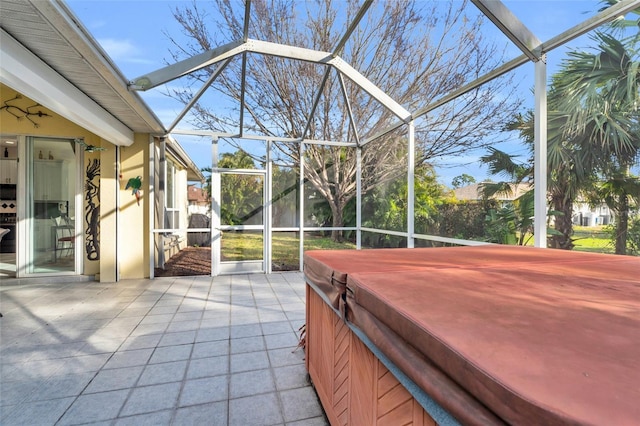 view of sunroom