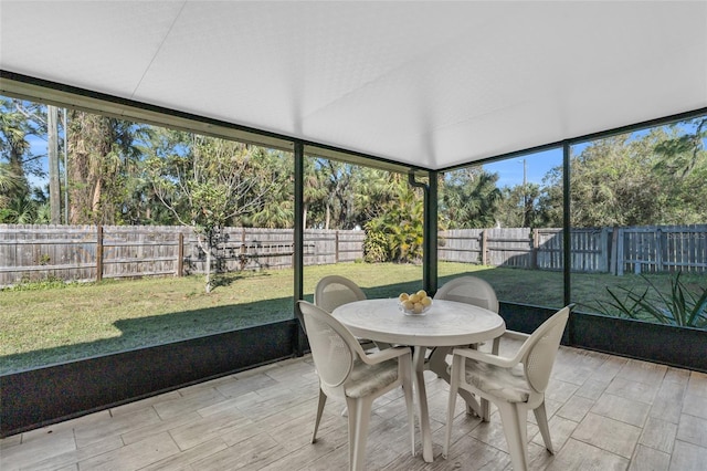 view of sunroom