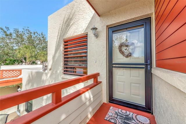 view of doorway to property