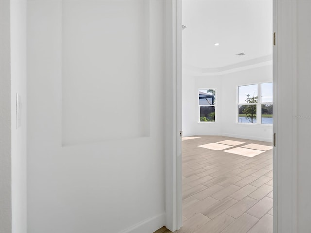 hall featuring light hardwood / wood-style floors