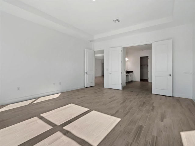 unfurnished bedroom with light hardwood / wood-style flooring