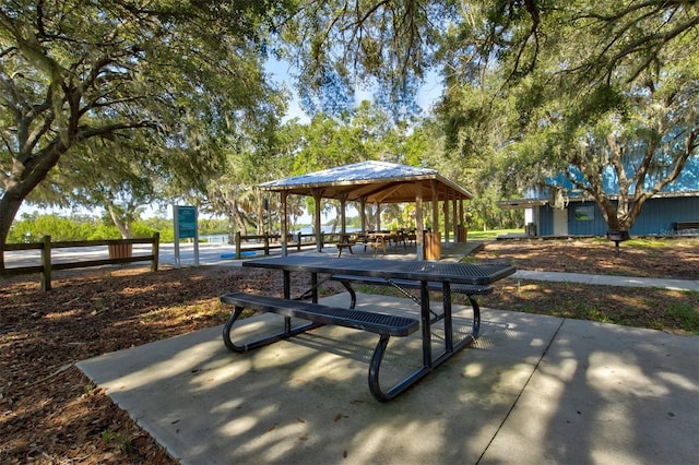 view of community featuring a gazebo