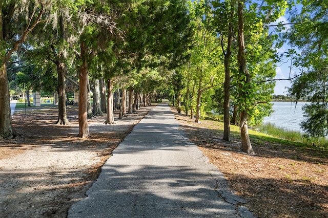 view of property's community featuring a water view