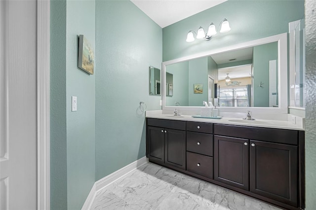 bathroom with vanity