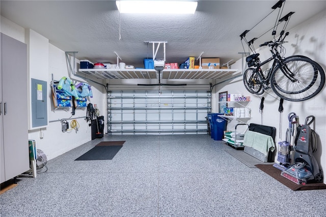 garage featuring electric panel