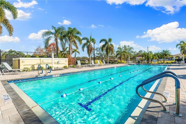 view of pool with a patio