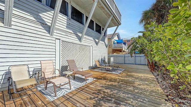 view of wooden deck