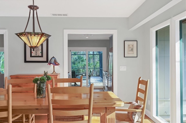 view of dining room