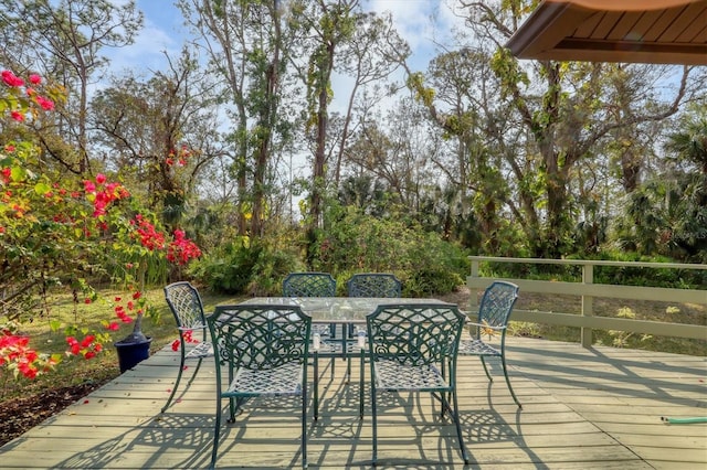 view of patio with outdoor dining space