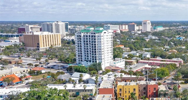 bird's eye view featuring a city view