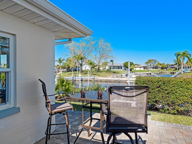 5303 Coral Blvd, Bradenton, FL 34210 - view of patio / terrace featuring a water view