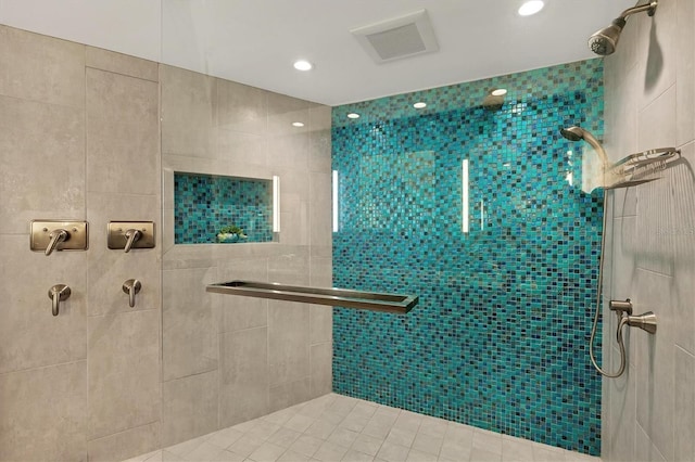 bathroom featuring walk in shower