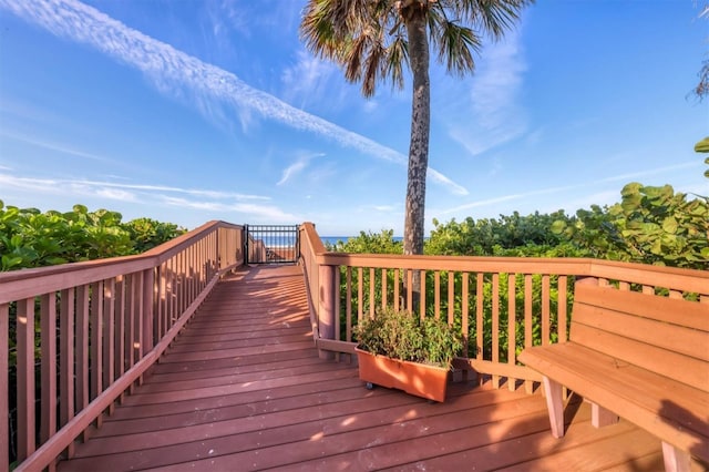 view of wooden terrace