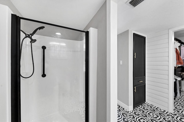 bathroom with walk in shower