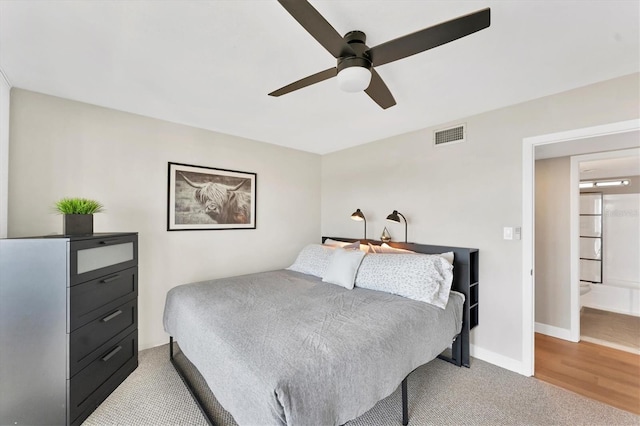 bedroom with ceiling fan