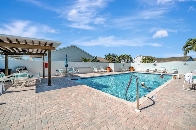 view of pool with a patio