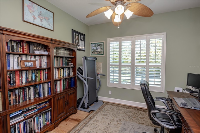 office with ceiling fan