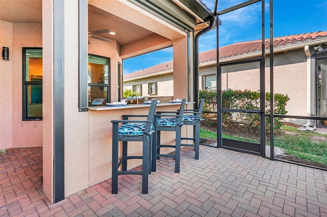 view of sunroom