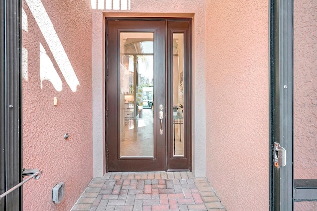 view of doorway to property