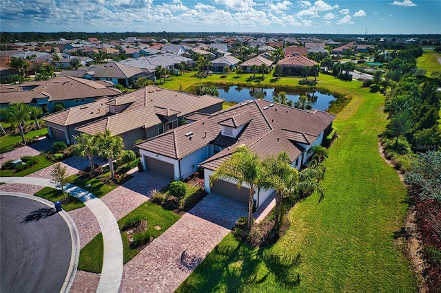 bird's eye view with a residential view