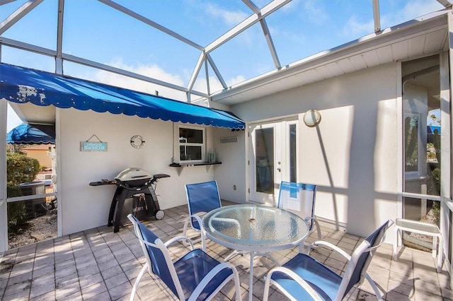 view of sunroom