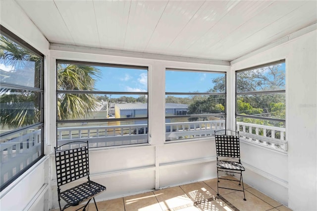 view of sunroom