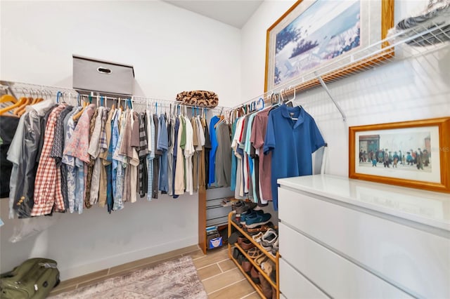 view of walk in closet