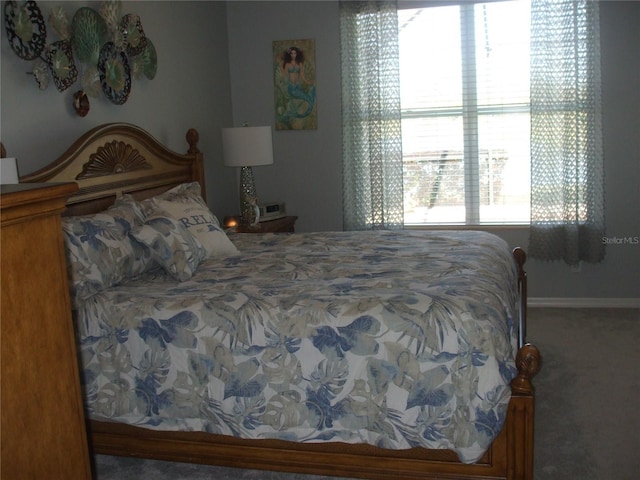 view of carpeted bedroom