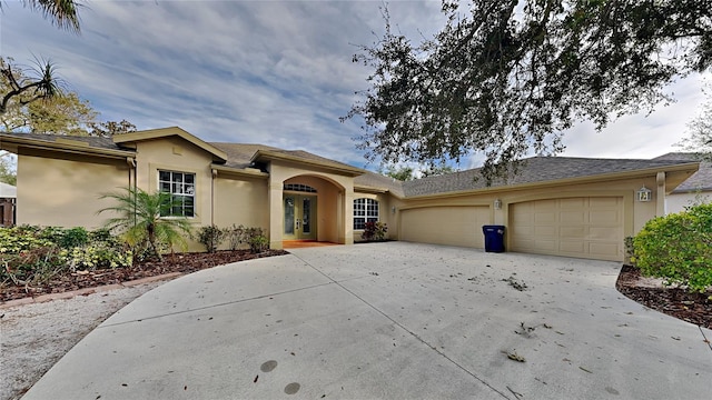 ranch-style house with a garage