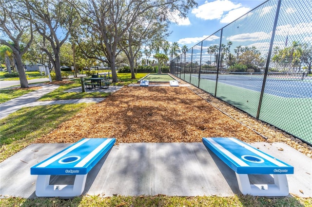 423 Bahia Beach Blvd, Ruskin, FL 33570 - surrounding community featuring fence and a tennis court