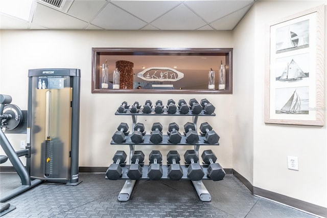 423 Bahia Beach Blvd, Ruskin, FL 33570 - workout room with baseboards