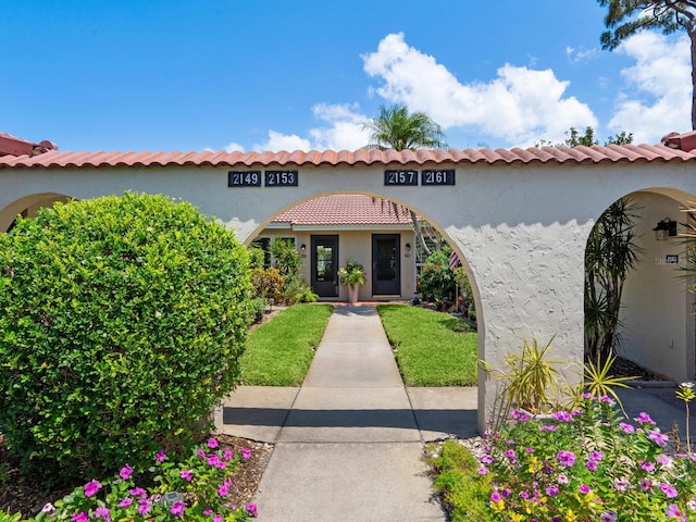 view of mediterranean / spanish house