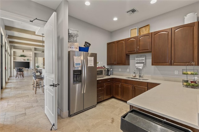 kitchen with stainless steel appliances and sink