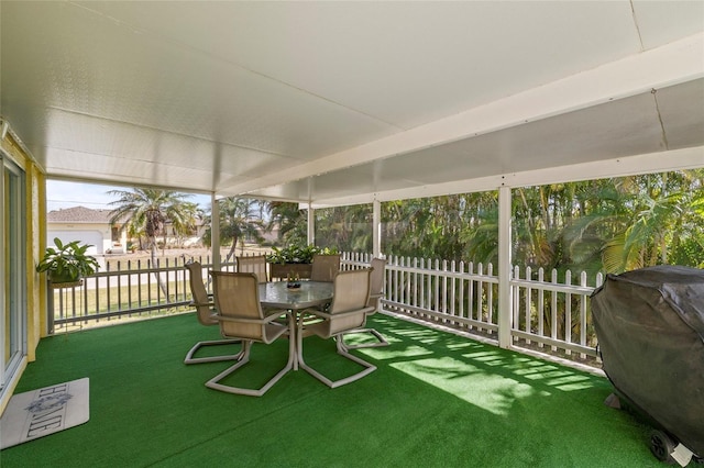 view of sunroom