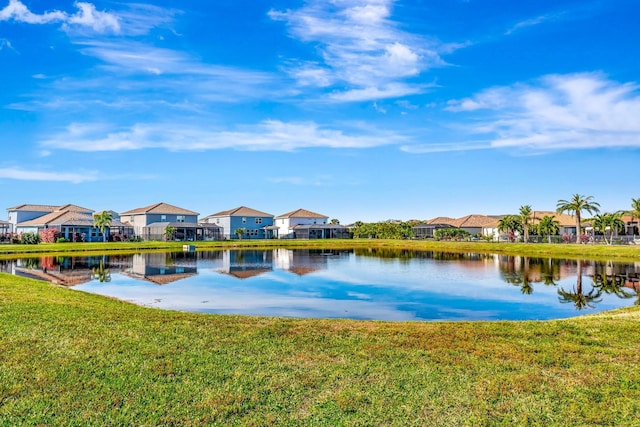 property view of water featuring a residential view