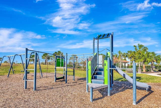 view of community jungle gym