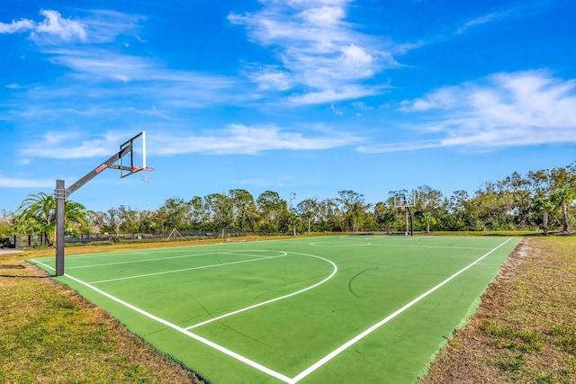 view of sport court featuring community basketball court