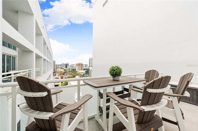 balcony with a city view