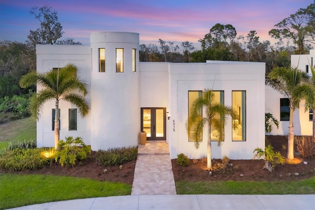 view of front of property with french doors