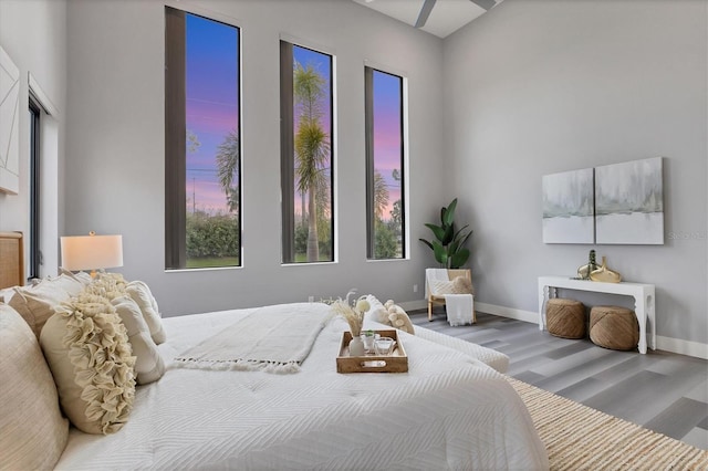 bedroom featuring light hardwood / wood-style flooring