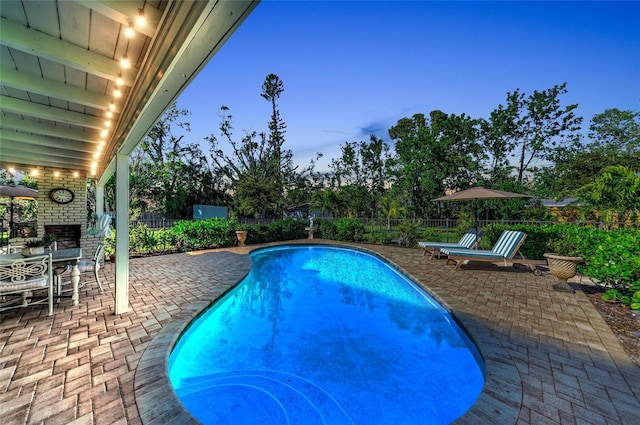 7820 Seville Cir, Bradenton, FL 34209 - view of swimming pool with a patio and a fenced backyard