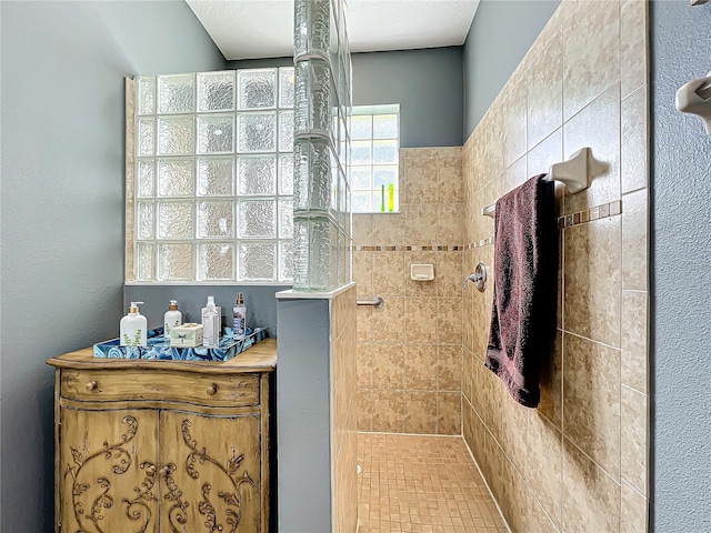 bathroom featuring a walk in shower